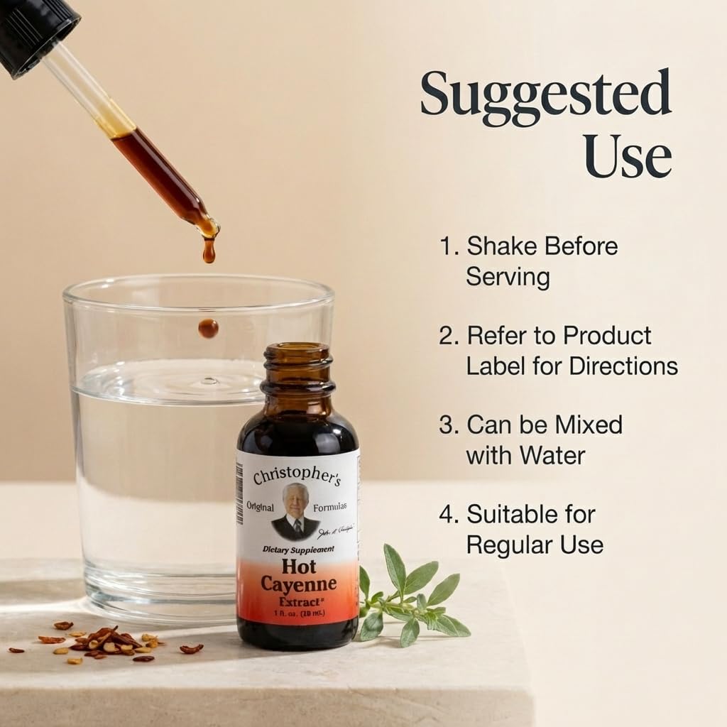 One fluid ounce bottle of premium organic habanero and cayenne chili extract.