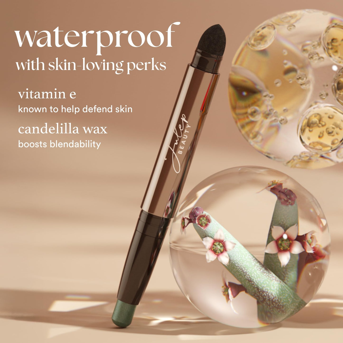 Side view of Julep Eyeshadow 101 waterproof stick