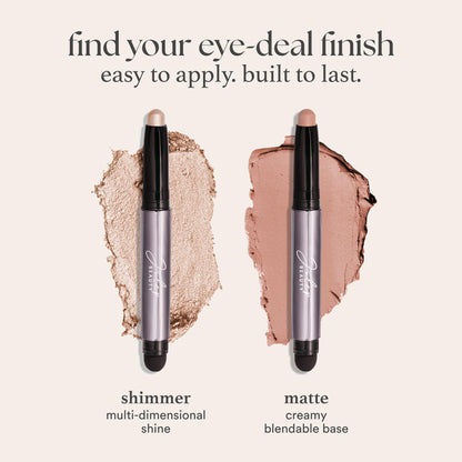 Model applying Julep Eyeshadow 101 in Champagne Shimmer