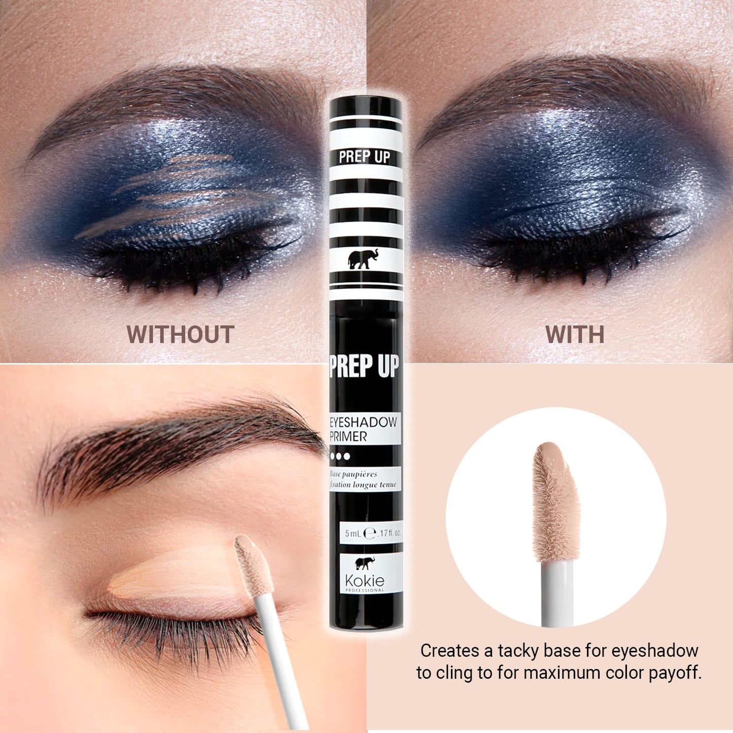 Authentic USA imported Kokie matte eye primer packaging close up