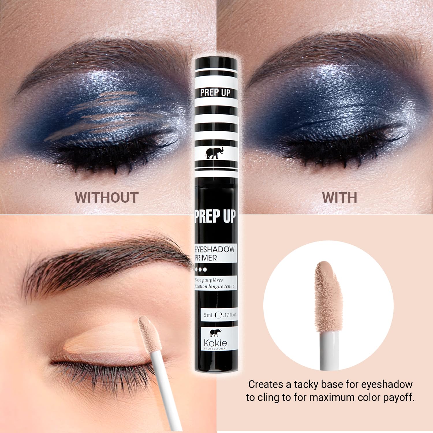 Authentic USA imported Kokie matte eye primer packaging close up