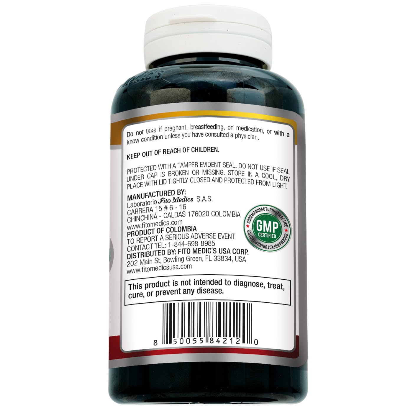 FITO MEDIC'S Lab cayenne pepper supplement 20 to 1 extract label specifications