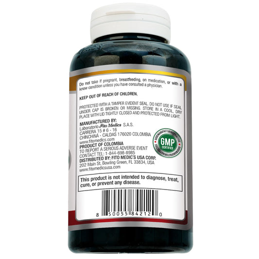 FITO MEDIC'S Lab cayenne pepper supplement 20 to 1 extract label specifications