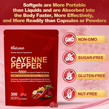 Close up view of the 12 in 1 advanced botanical formula softgels for heart and vein health.