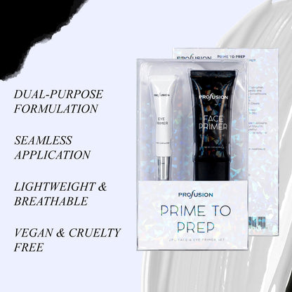 Side view of the Profusion Cosmetics eye and face primer tubes together.