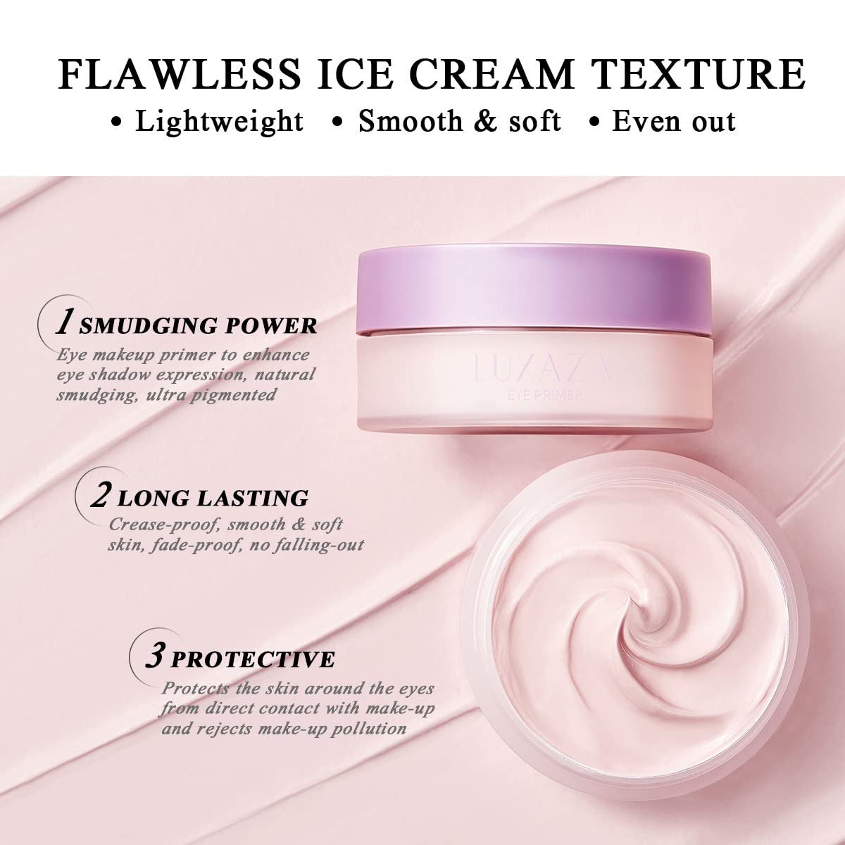 Authentic USA imported eye makeup base tube with packaging highlights.