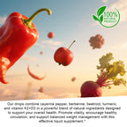 Ruduwu cayenne pepper liquid supplement dietary drops with hawthorn and beetroot