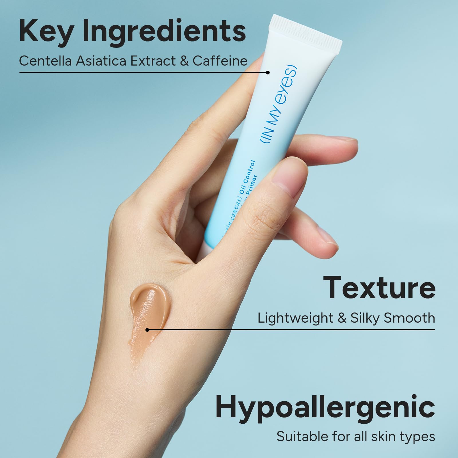 Smudge proof pigment locking eye primer application on oily eyelids