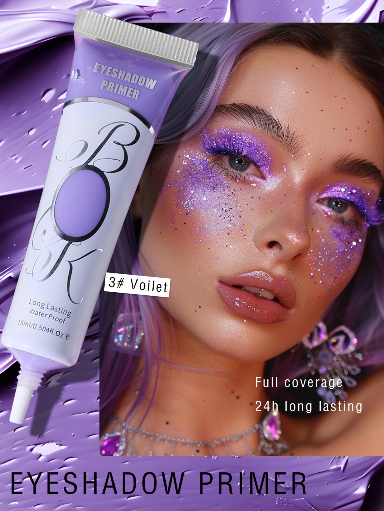 MAEPEOR Violet Eye Base Makeup liquid texture swatch