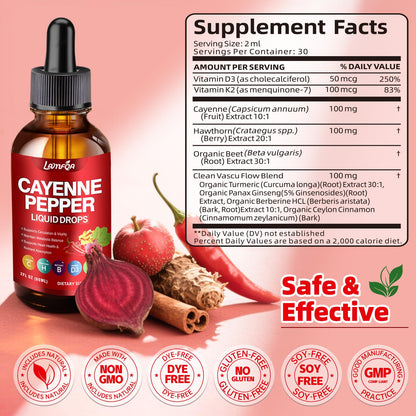 Authentic LAMFQA botanical formula bottle highlighting cardiovascular and joint wellness benefits