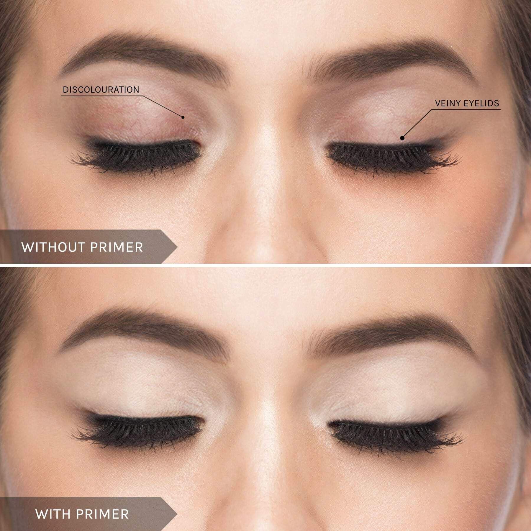 Mirenesse eye shadow primer with the doe-foot applicator pulled out showing product texture.