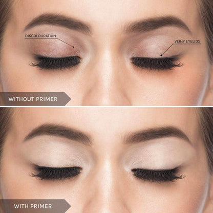 Mirenesse eye shadow primer with the doe-foot applicator pulled out showing product texture.