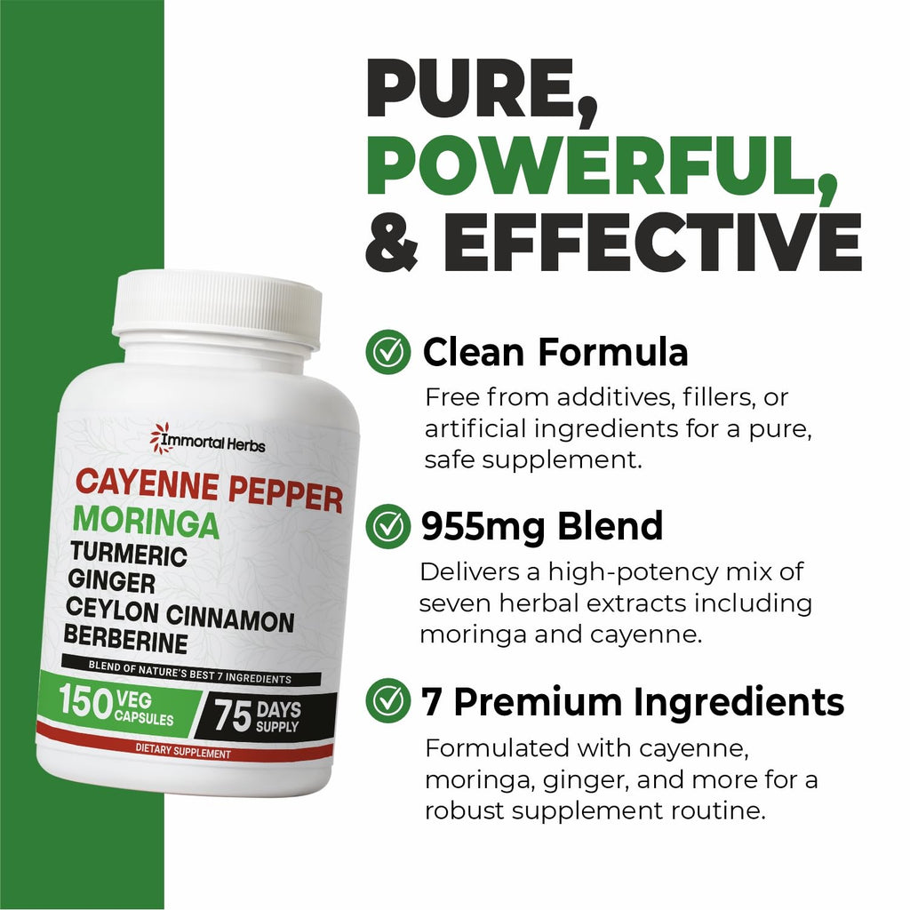 Immortal Herbs 7-in-1 herbal formula capsules for metabolic wellness and daily digestive support.
