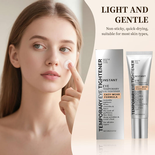 LPH LAB temporary eye tightening cream showing the included precise applicator brush