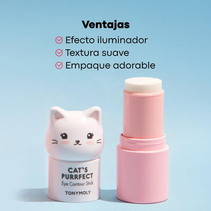 K-beauty pearlescent eye illuminator stick packaging open