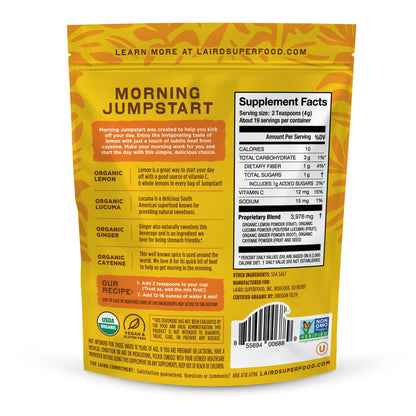 Back label view showing five simple ingredients including organic cayenne and salt.