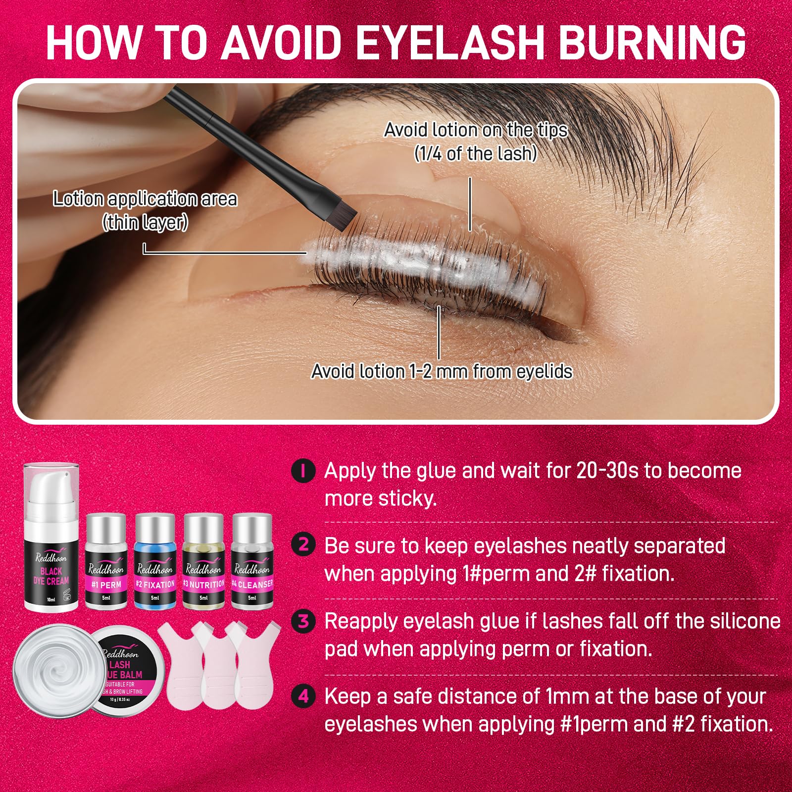 Premium imported USA beauty package for lash tinting and brow lamination displayed on a clean surface.