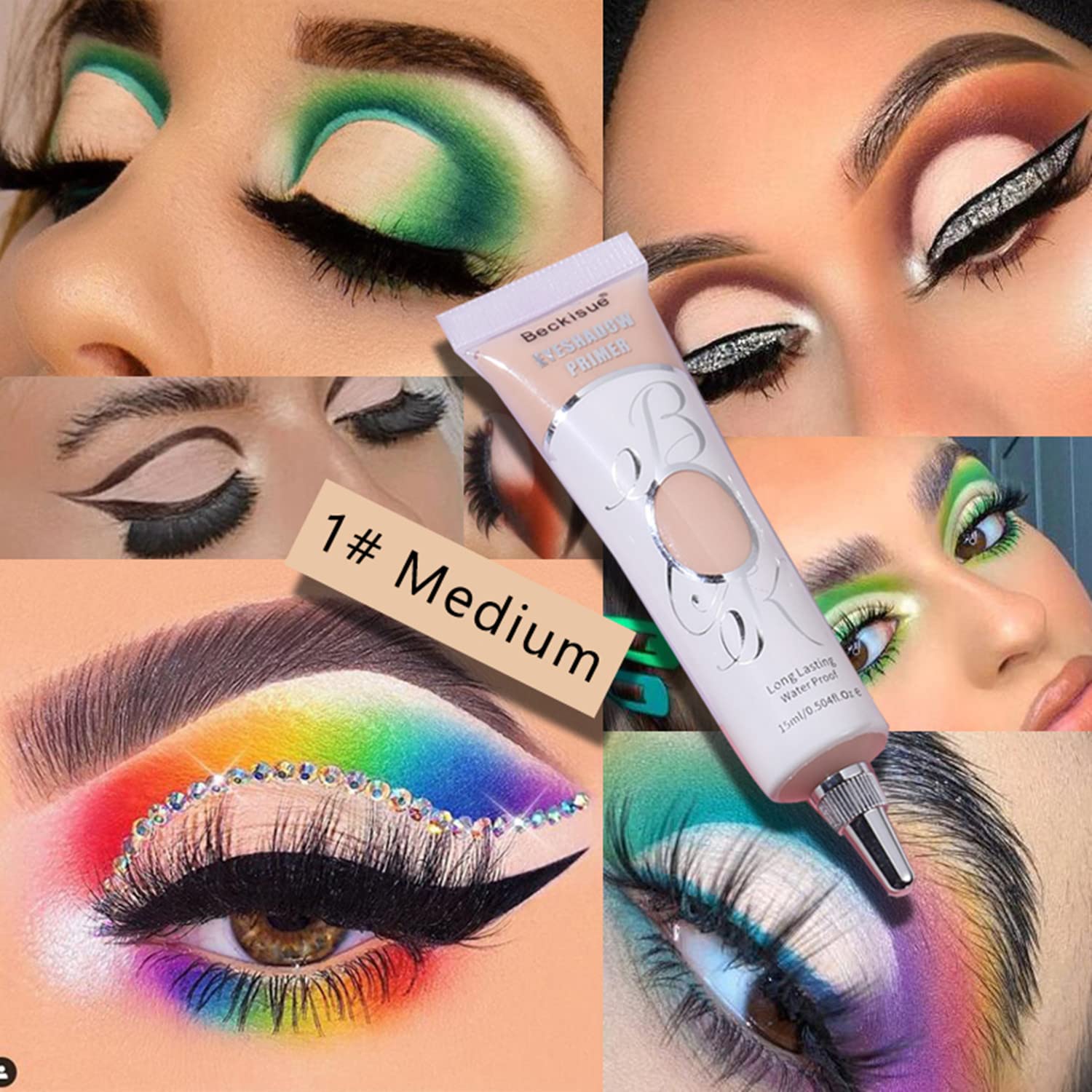 Creamy texture swatch of MAEPEOR eyeshadow base primer 1 Medium
