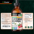 Premium glass bottle packaging of BIO KRAUTER vegan circulatory support tincture.