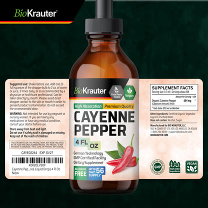 Premium glass bottle packaging of BIO KRAUTER vegan circulatory support tincture.