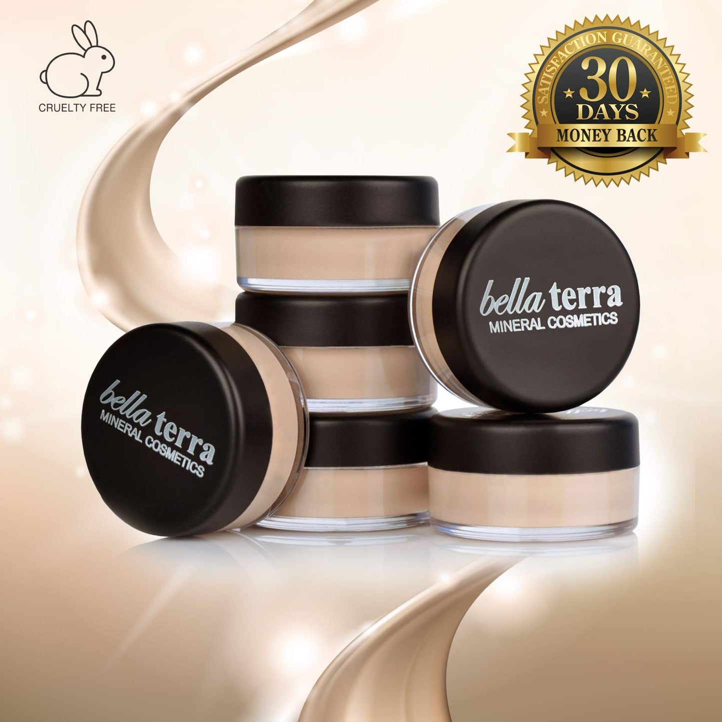 Bellaterra Cosmetics eyeshadow base creamy texture sample on fair skin tone