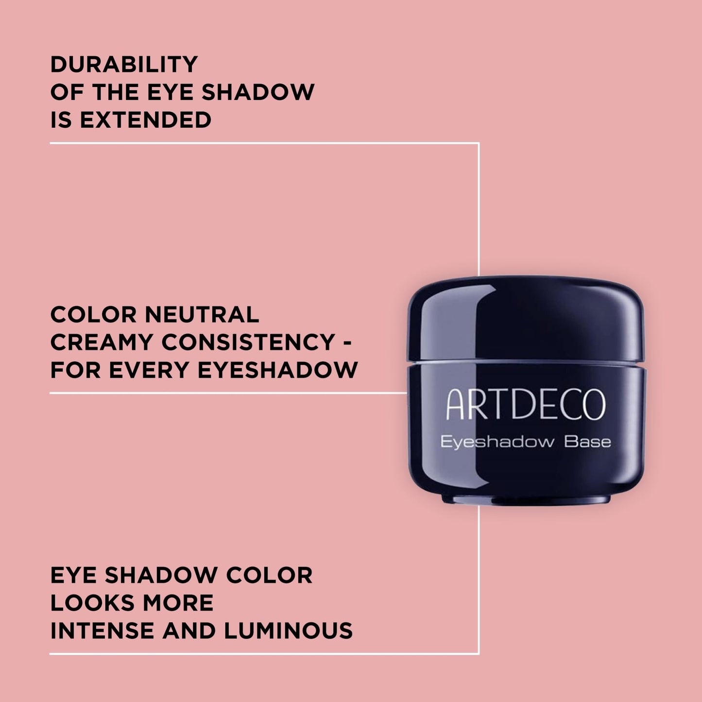 Artdeco creamy eyeshadow base texture close up in neutral beige shade