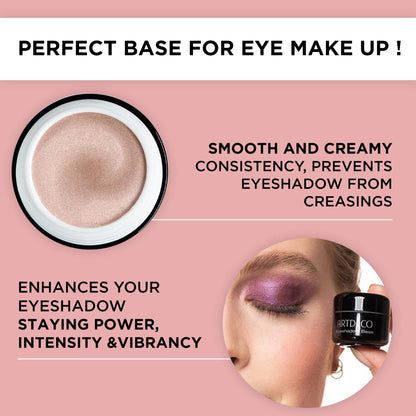Artdeco vegan eye primer packaging highlighting anti crease features