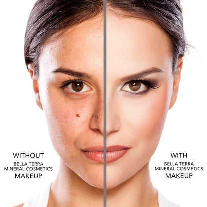Bellaterra Cosmetics mineral makeup eye primer being blended on eyelid