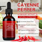 Liquid cayenne pepper extract drops being measured with a dropper for daily wellness.