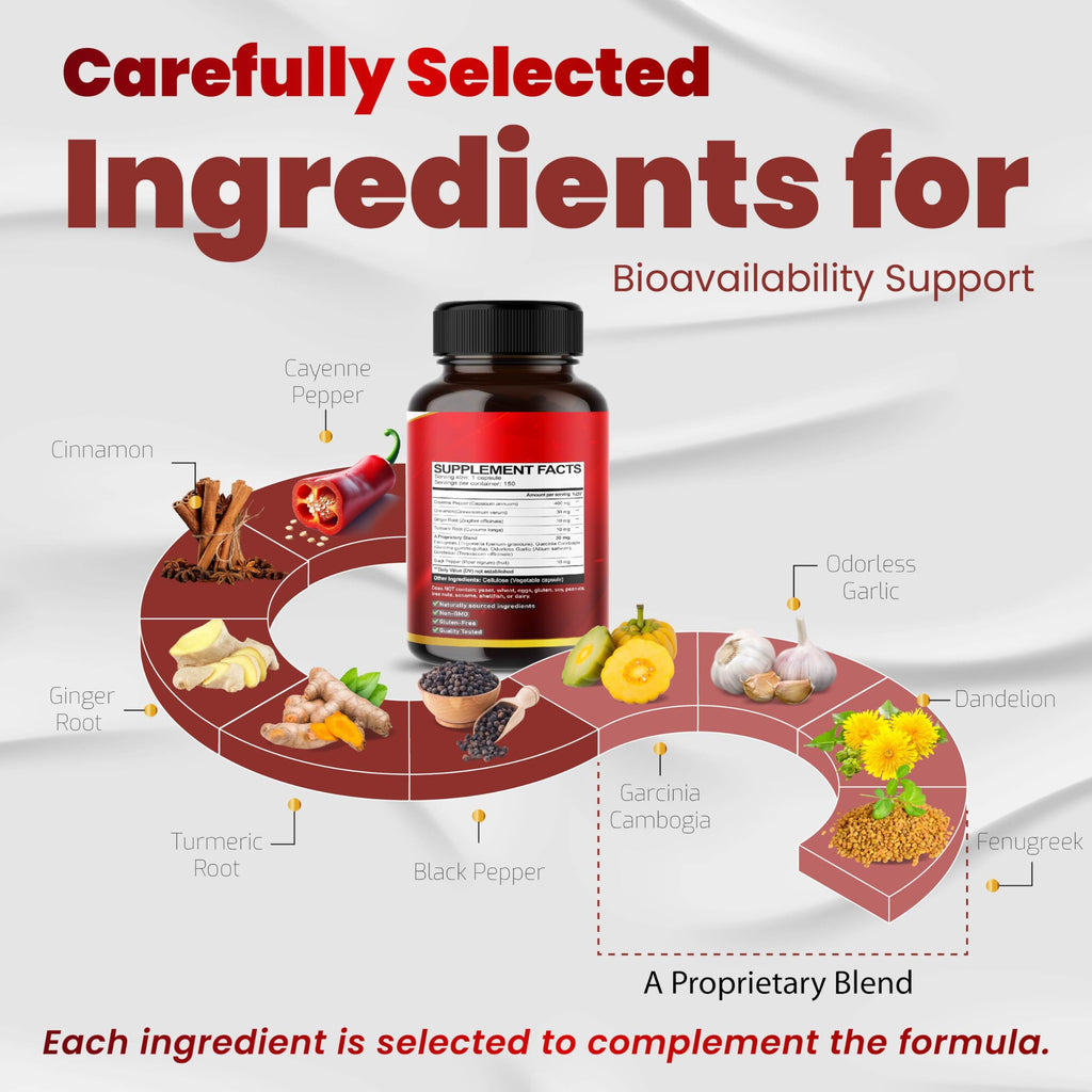 VEGATOT Cayenne Pepper 150 vegan capsules supplement facts label