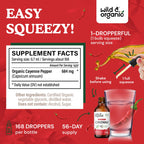 Alcohol free vegan liquid capsaicin drops dropper application close up view