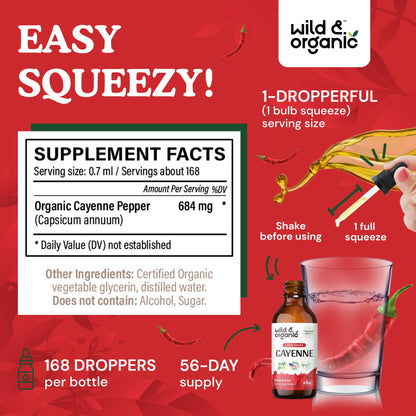 Alcohol free vegan liquid capsaicin drops dropper application close up view