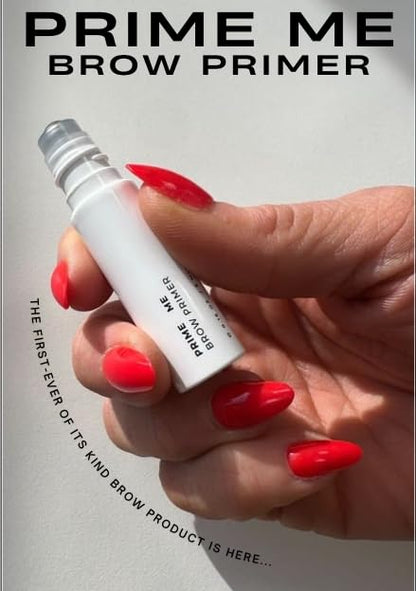 Invisible matte brow base cream side profile highlighting clear drying formula