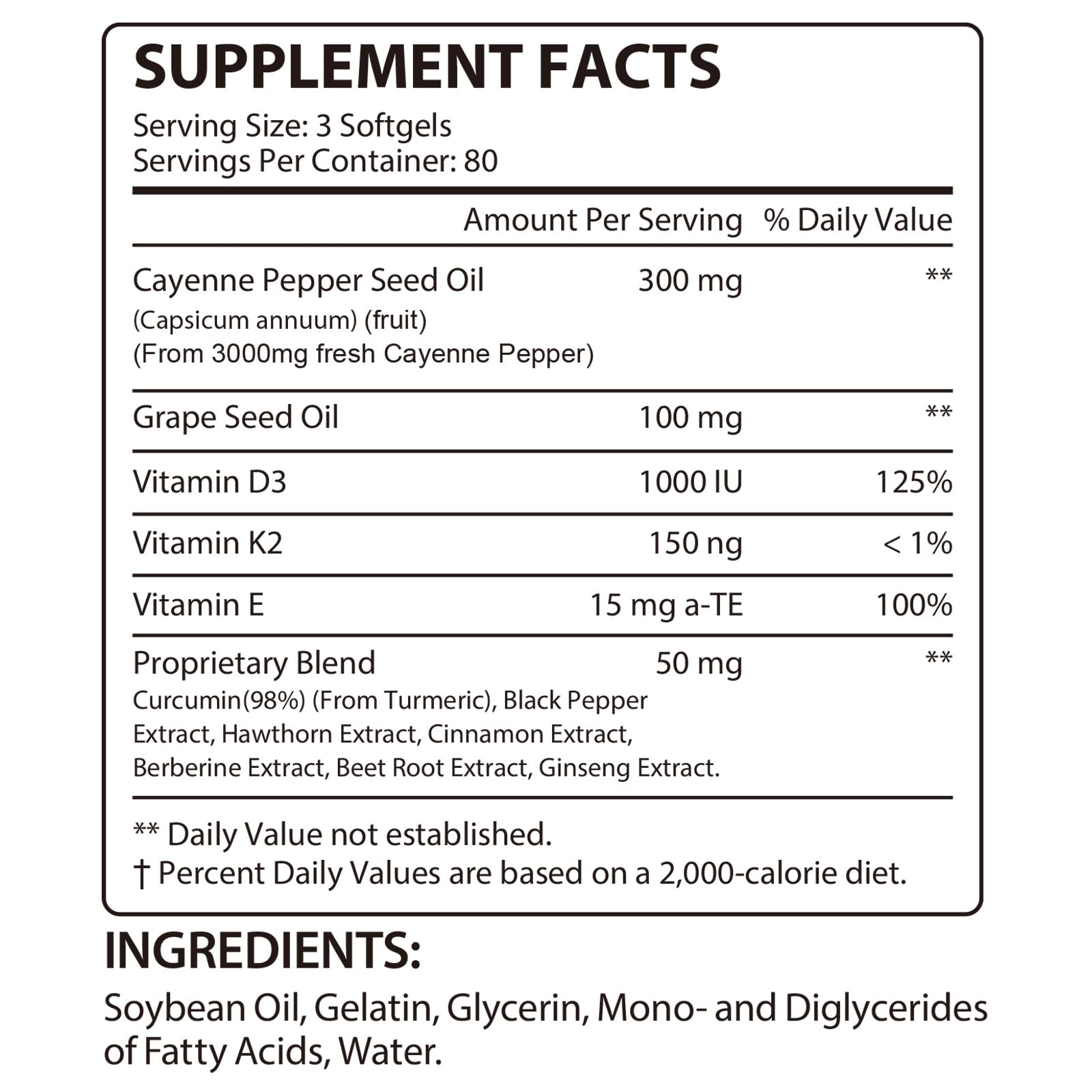 Ltqxgt premium blood circulation and leg vein health capsules supplement info label