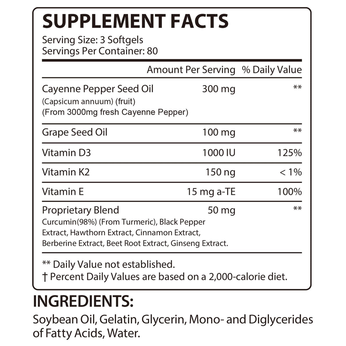 Ltqxgt premium blood circulation and leg vein health capsules supplement info label