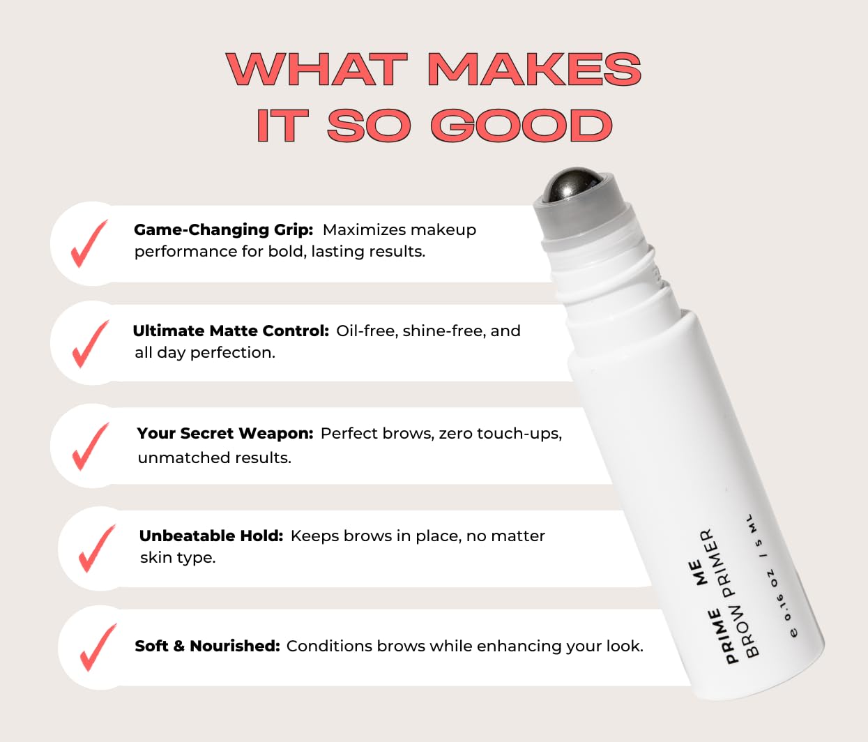 Authentic USA imported conditioning eyebrow primer for mature skin and oily skin types