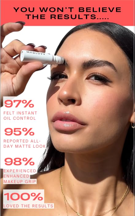Long lasting matte eyebrow primer cosmetic tube open to show precise application tip