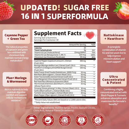 Lukaree sugar free capsaicin supplement complex nutrition label and ingredients list