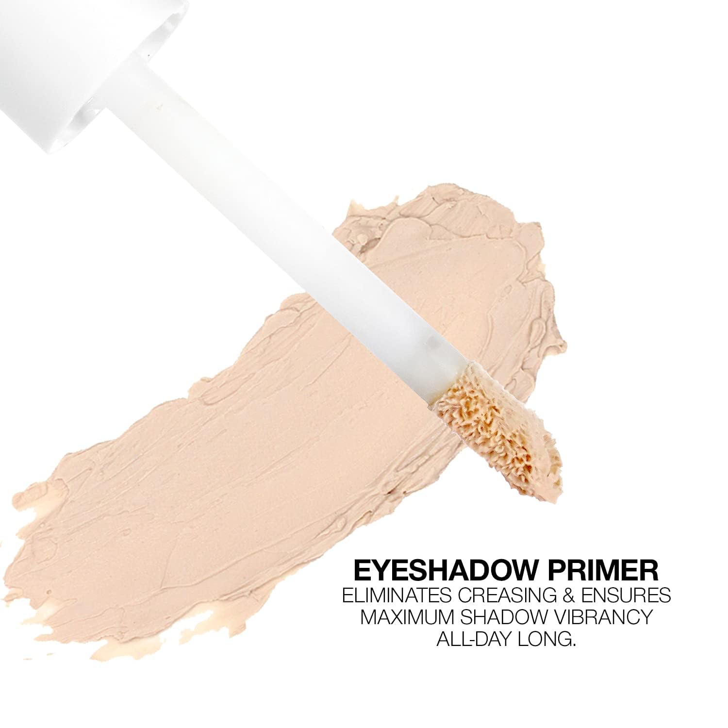 Palladio botanical eye makeup base wand applicator showing sheer cream texture