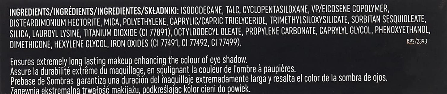 Authentic imported crease proof eyelid primer formula in convenient travel friendly tube packaging