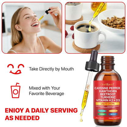 Arkture Cayenne Pepper Drops liquid tincture showing the dropper application method