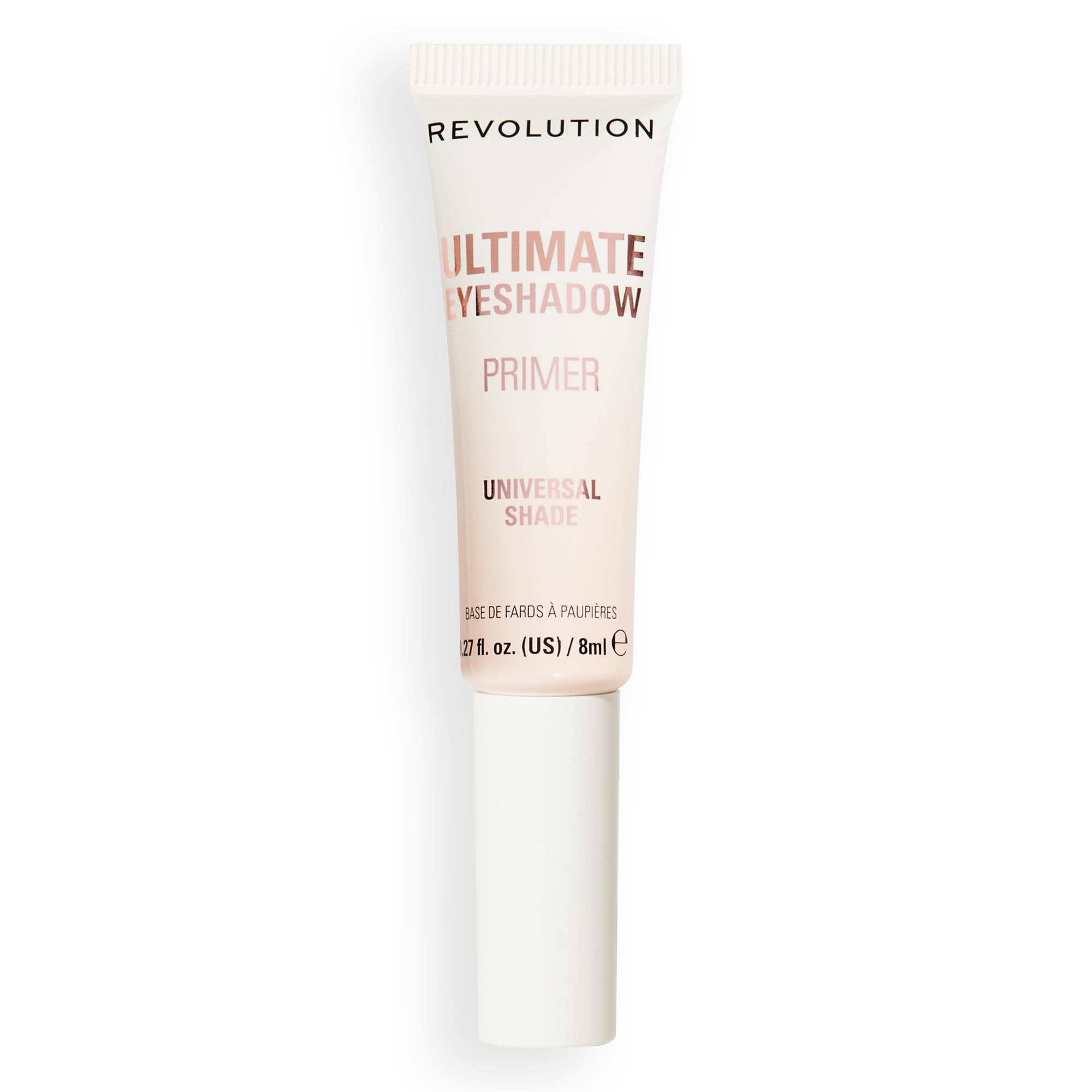 Universal shade eyeshadow primer by Revolution Beauty for vibrant pigment payoff on skin