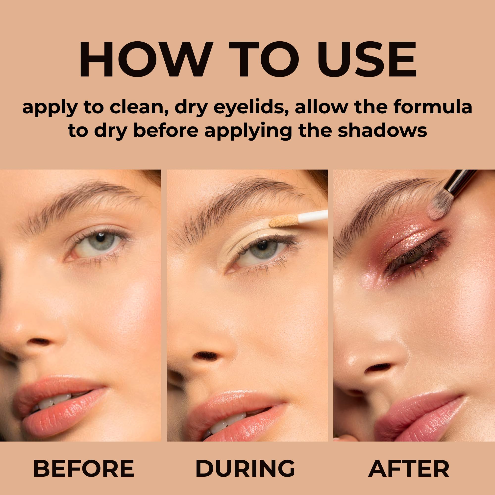 Lamel vegan and cruelty free eye makeup base packaging detailing the 10 ml size.