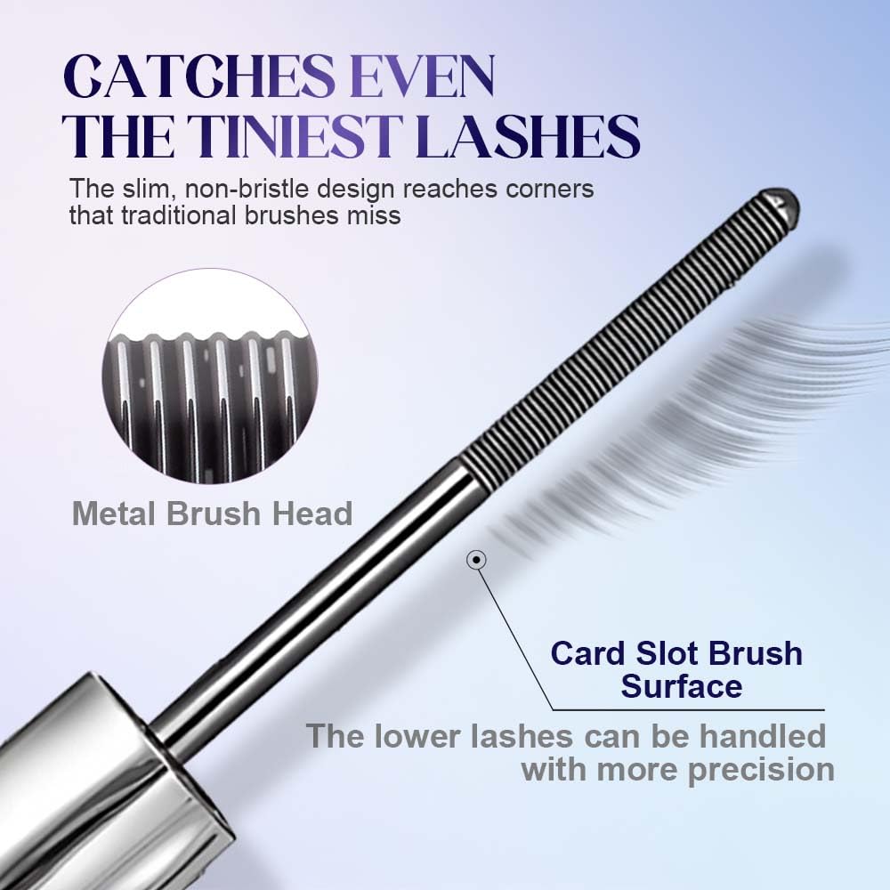 Waterproof mascara prep base coat being applied to natural eyelashes for volume