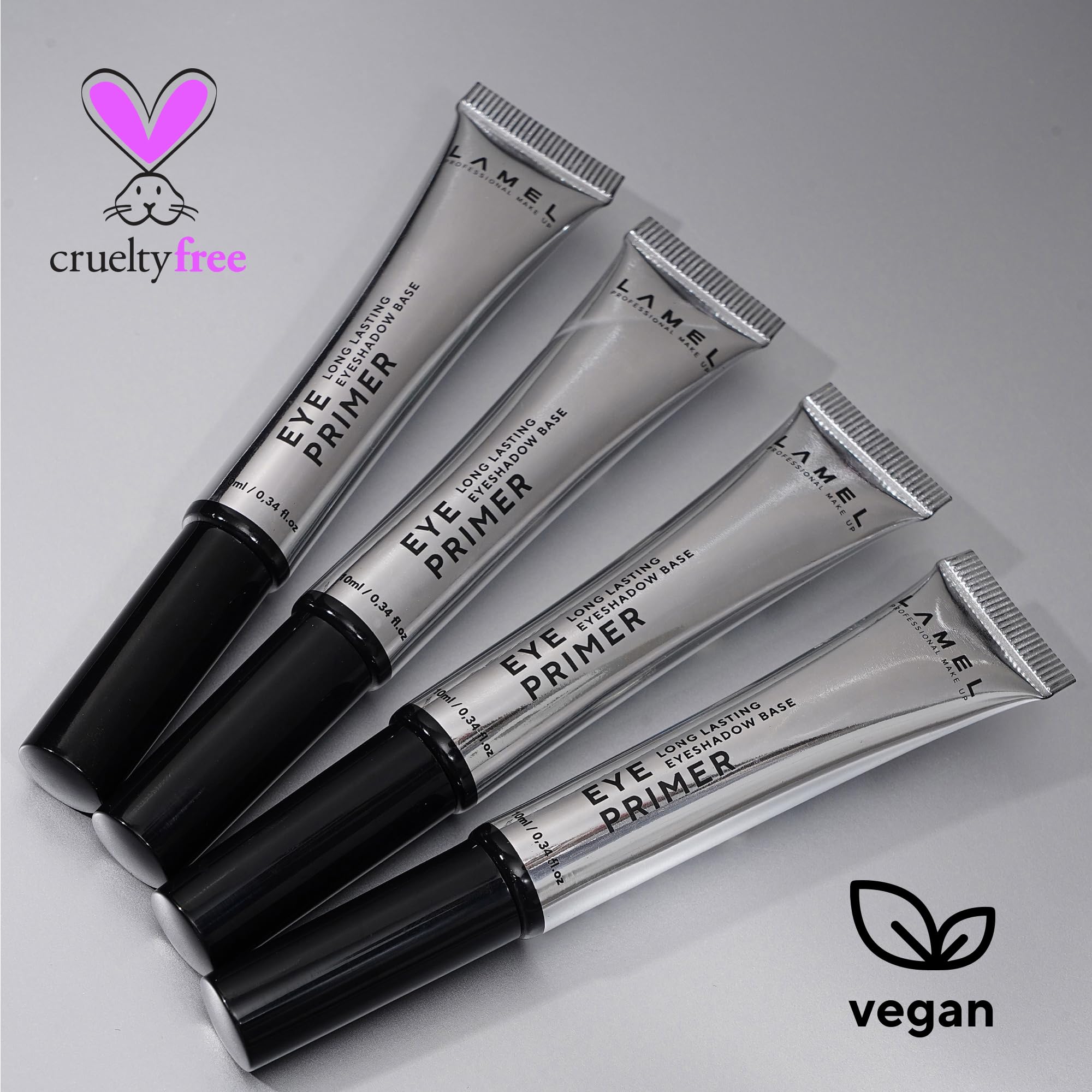 Close up look at the lightweight texture of Lamel Insta Eyeshadows Base for crease free eyelids.