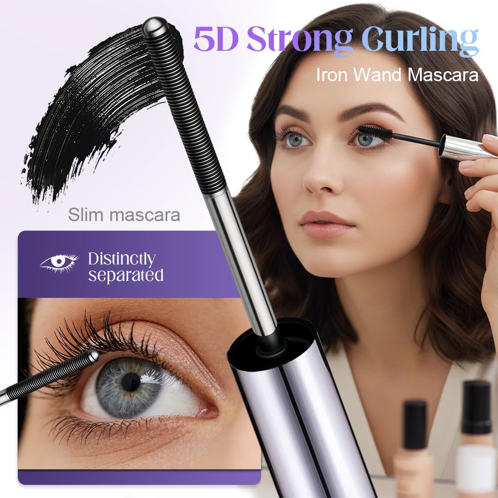 Smudge proof and waterproof clear lash primer formula undergoing a water splash test