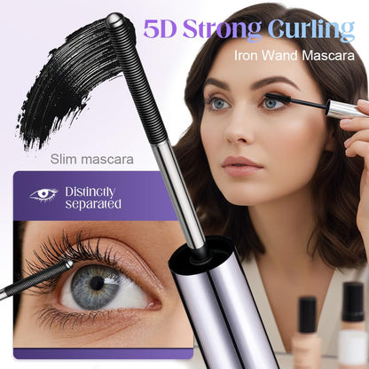 Smudge proof and waterproof clear lash primer formula undergoing a water splash test