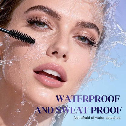 Close up view of the 3D curling metal wand separating individual eyelashes cleanly