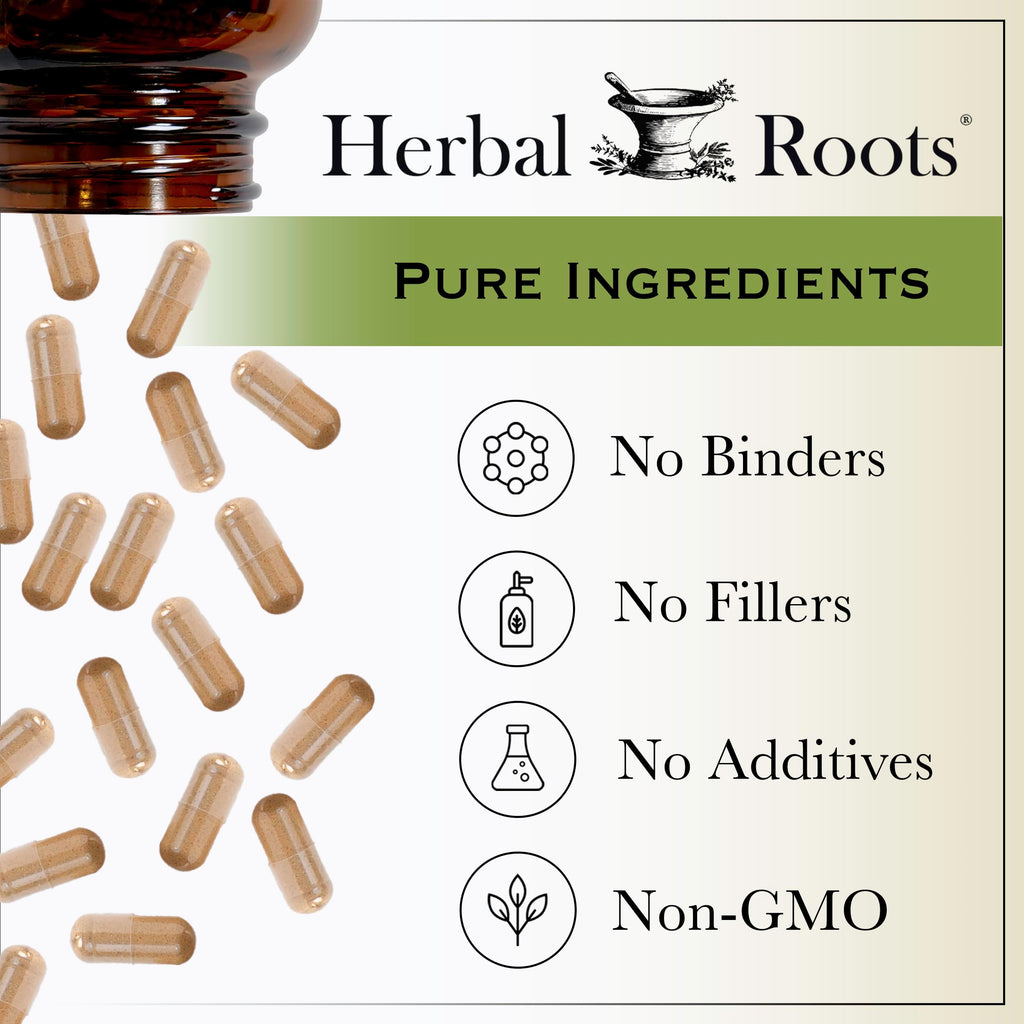 Herbal Roots certified organic apple cider vinegar capsules with no fillers seal