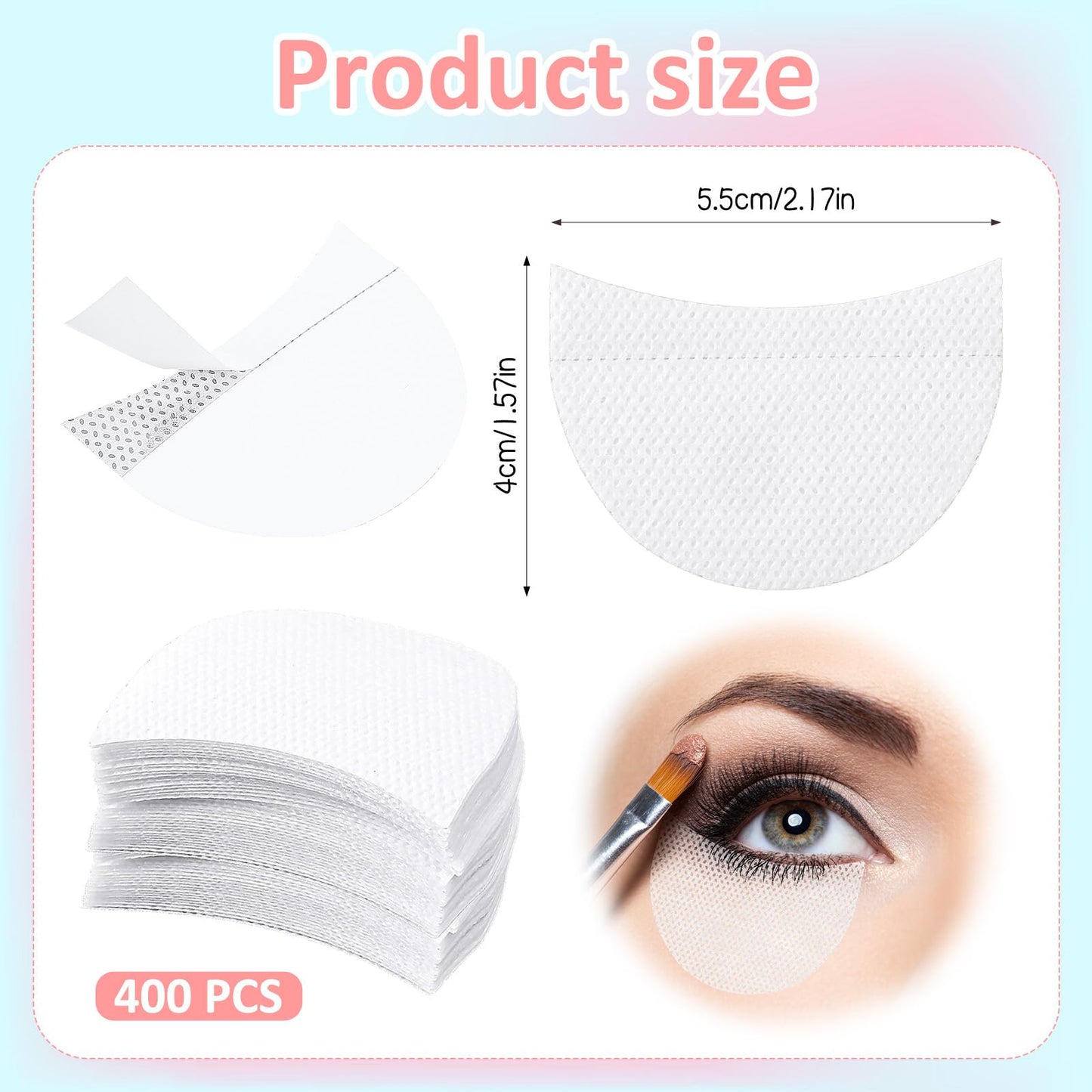 TailaiMei professional under eye patches applied to model for makeup protection.